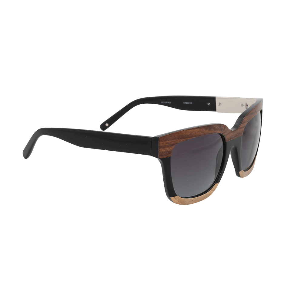 3.1 PHILLIP LIM-Square Wood Sunglasses-WOOD/BLK