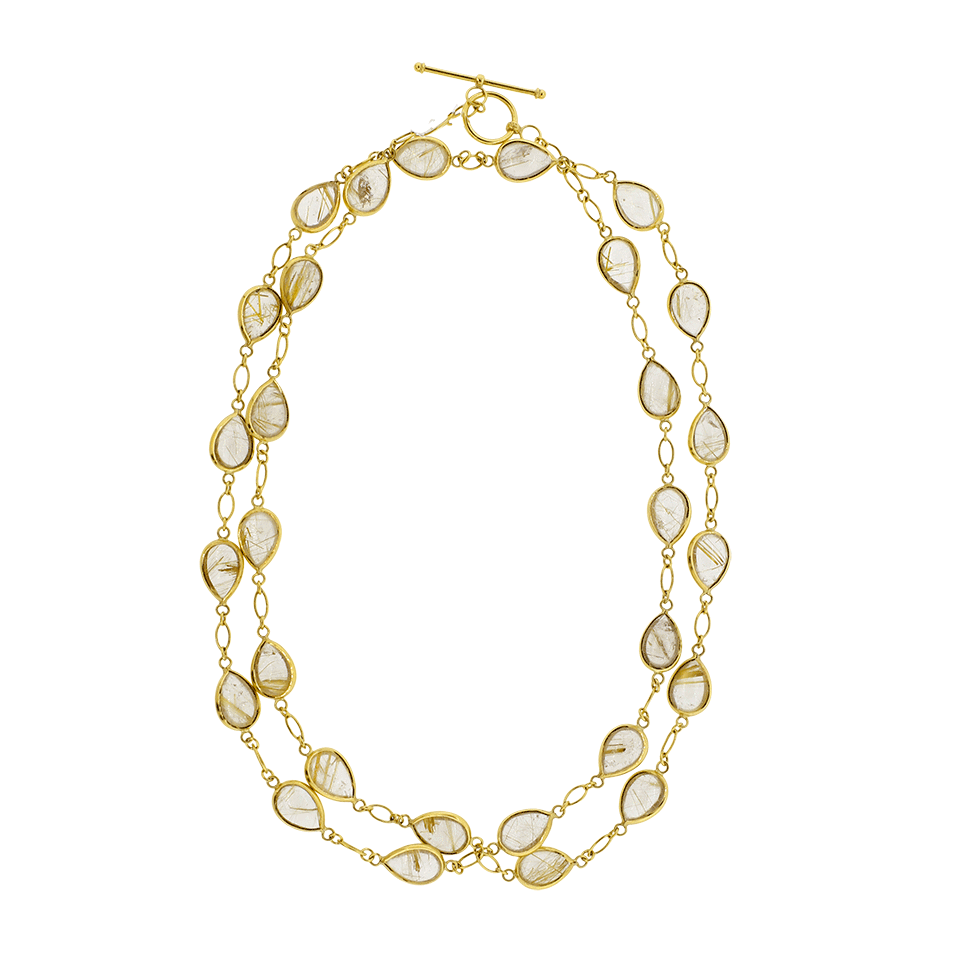 A2 BY ARUNASHI-Golden Rutile Necklace-YELLOW GOLD