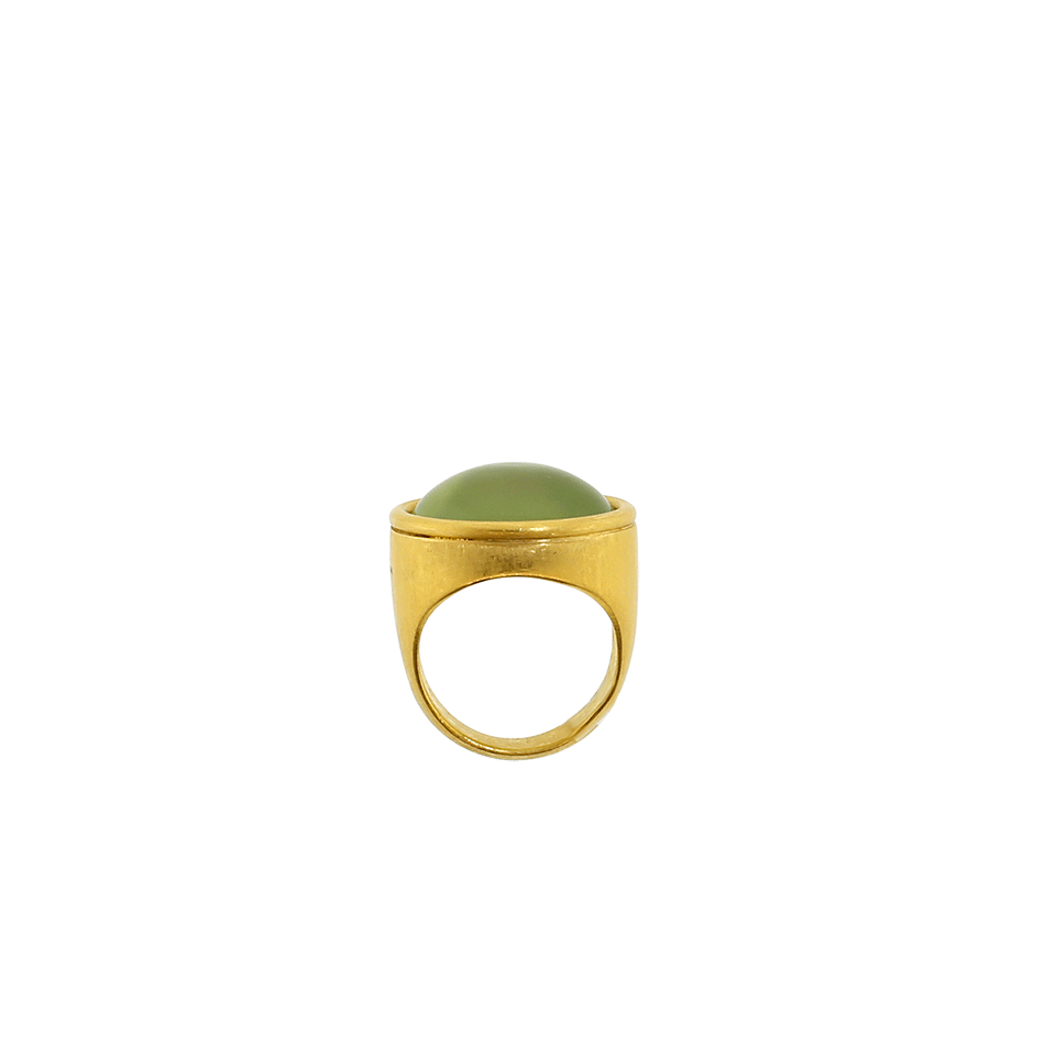 A2 BY ARUNASHI-Prehnite Ring-YELLOW GOLD