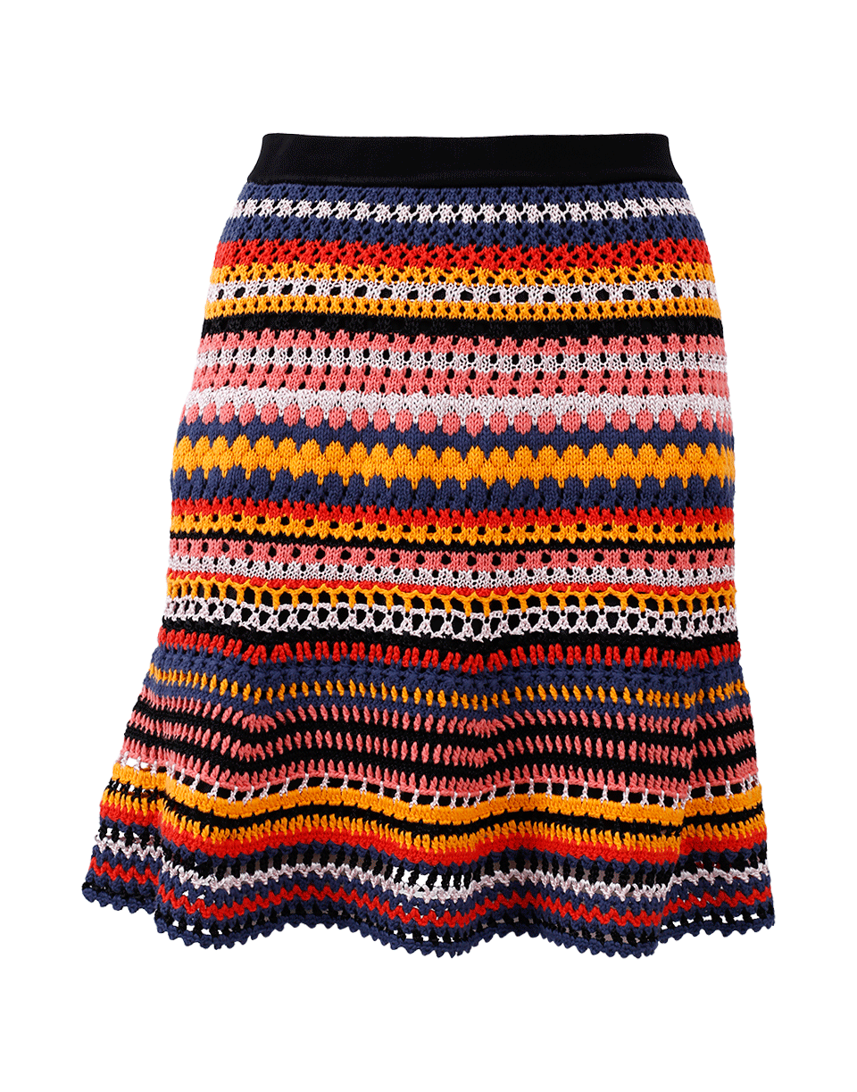 ADAM SELMAN-Crochet Knit Flirty Skirt-