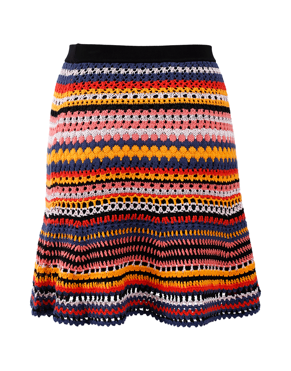 ADAM SELMAN-Crochet Knit Flirty Skirt-