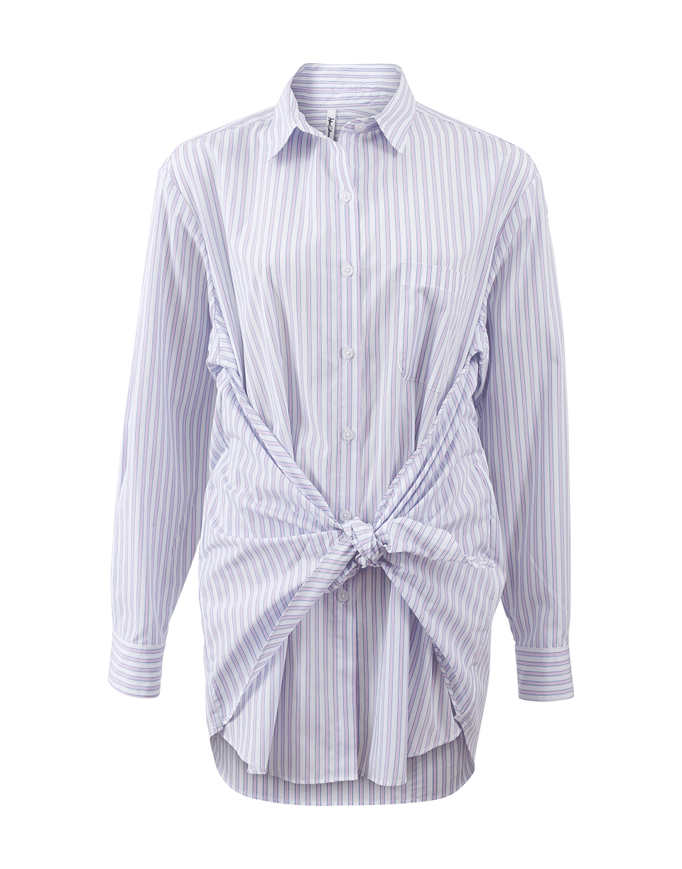 ADAM SELMAN-Stripe Bandana Tie Waist Shirt-