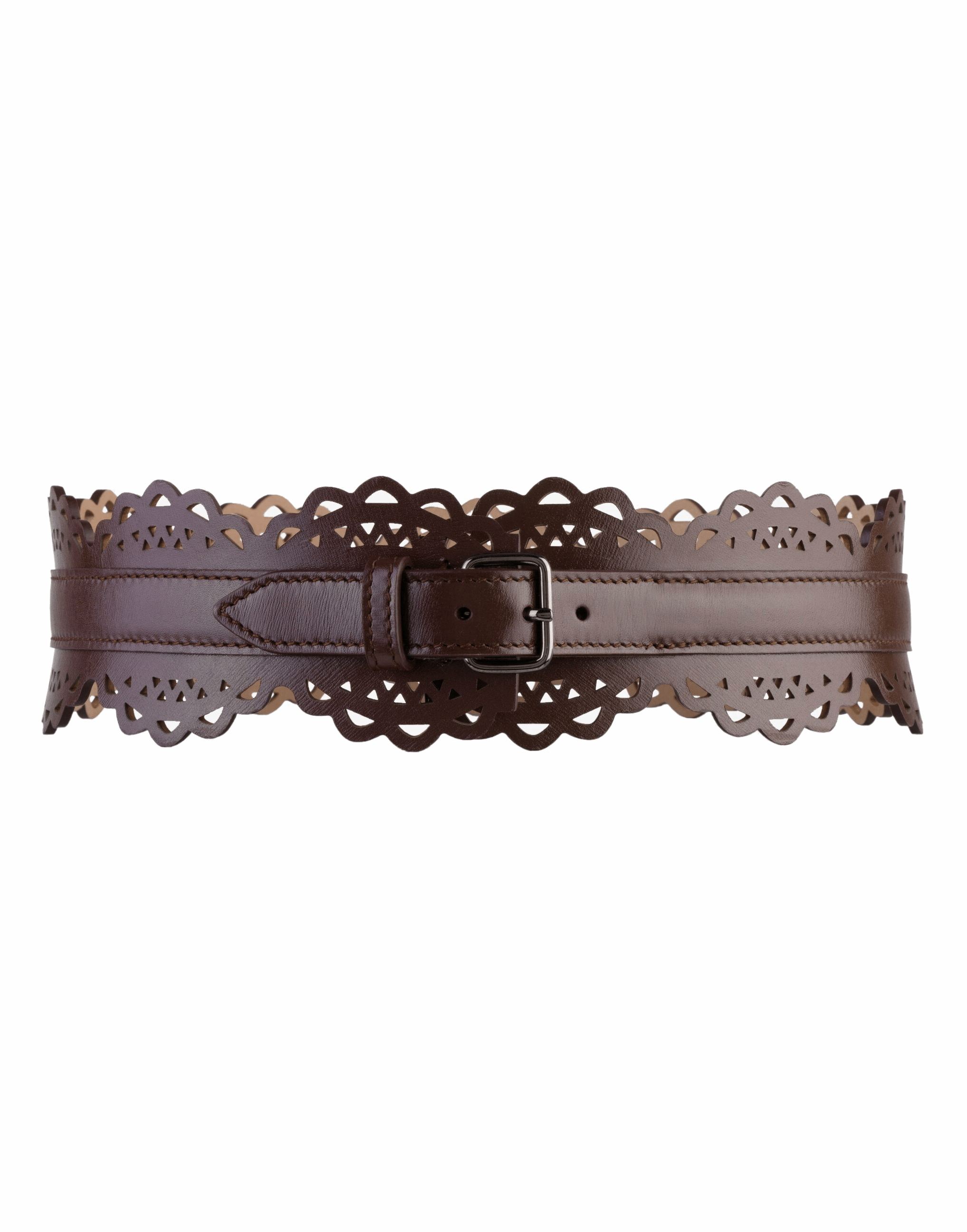Brown Openwork Leather Corset Belt – Marissa Collections