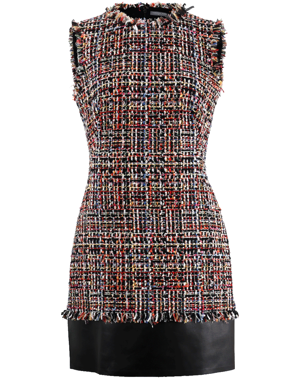 ALEXANDER MCQUEEN-Tweed Mini Dress-