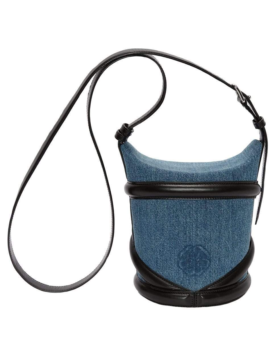 Alexander McQueen The Curve Denim Bucket Bag - Blue for Women