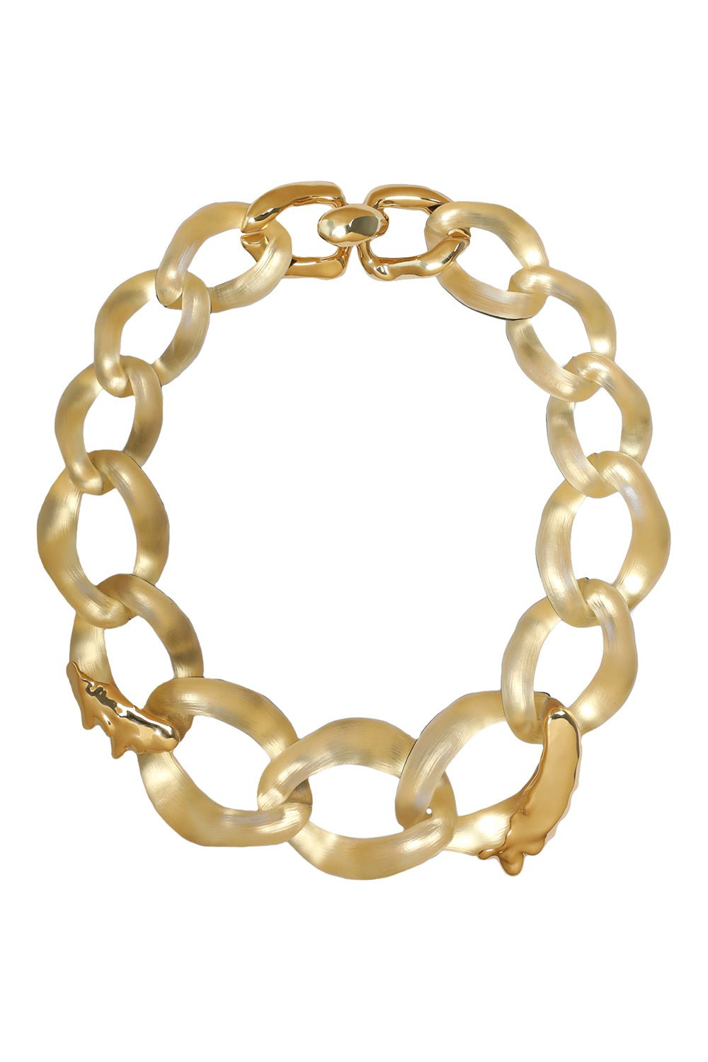 Extra Large Molten Link Necklace - Gold