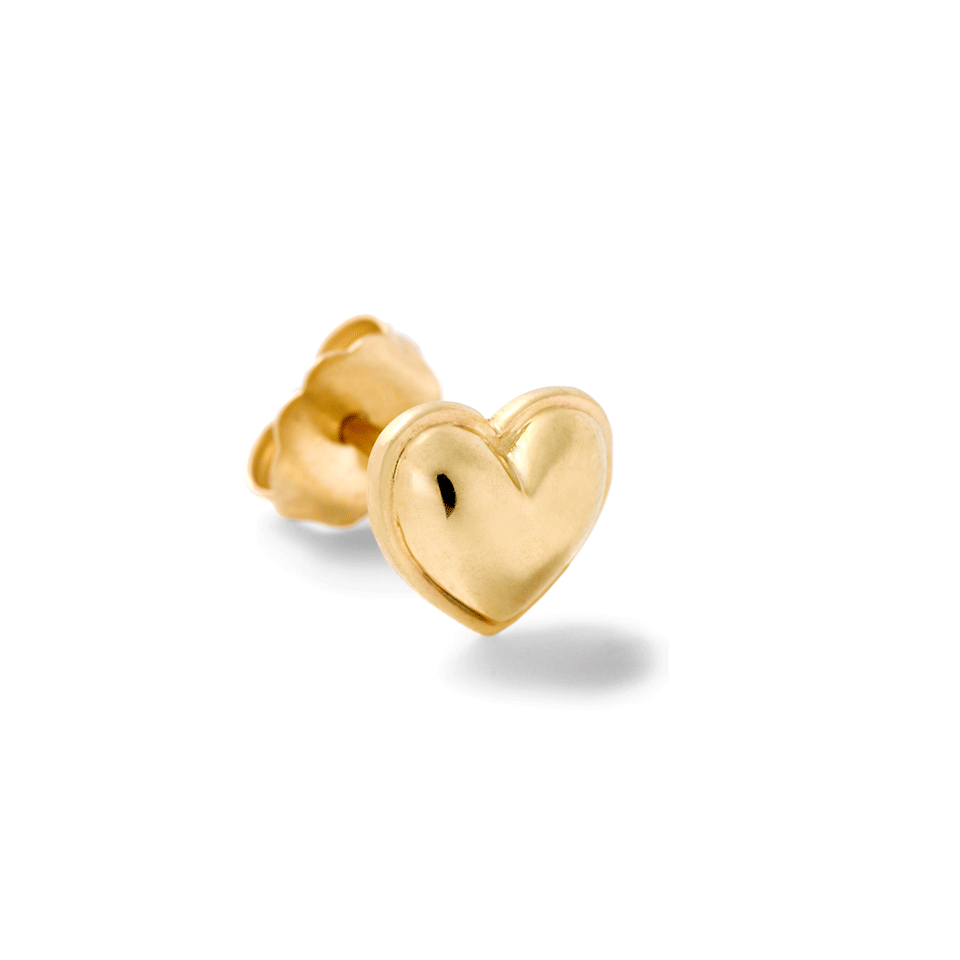 ALISON LOU-Gold Heart Stud-YELLOW GOLD