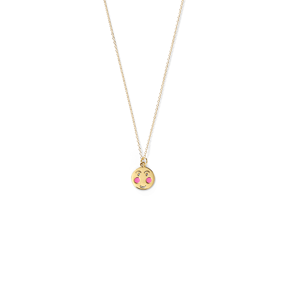 ALISON LOU-Small Bashful Pendant Necklace-YELLOW GOLD