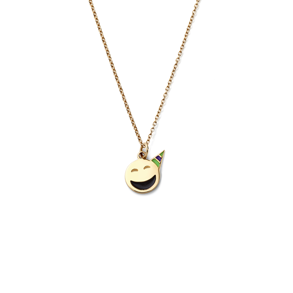 ALISON LOU-Small Party Animal Necklace-YELLOW GOLD