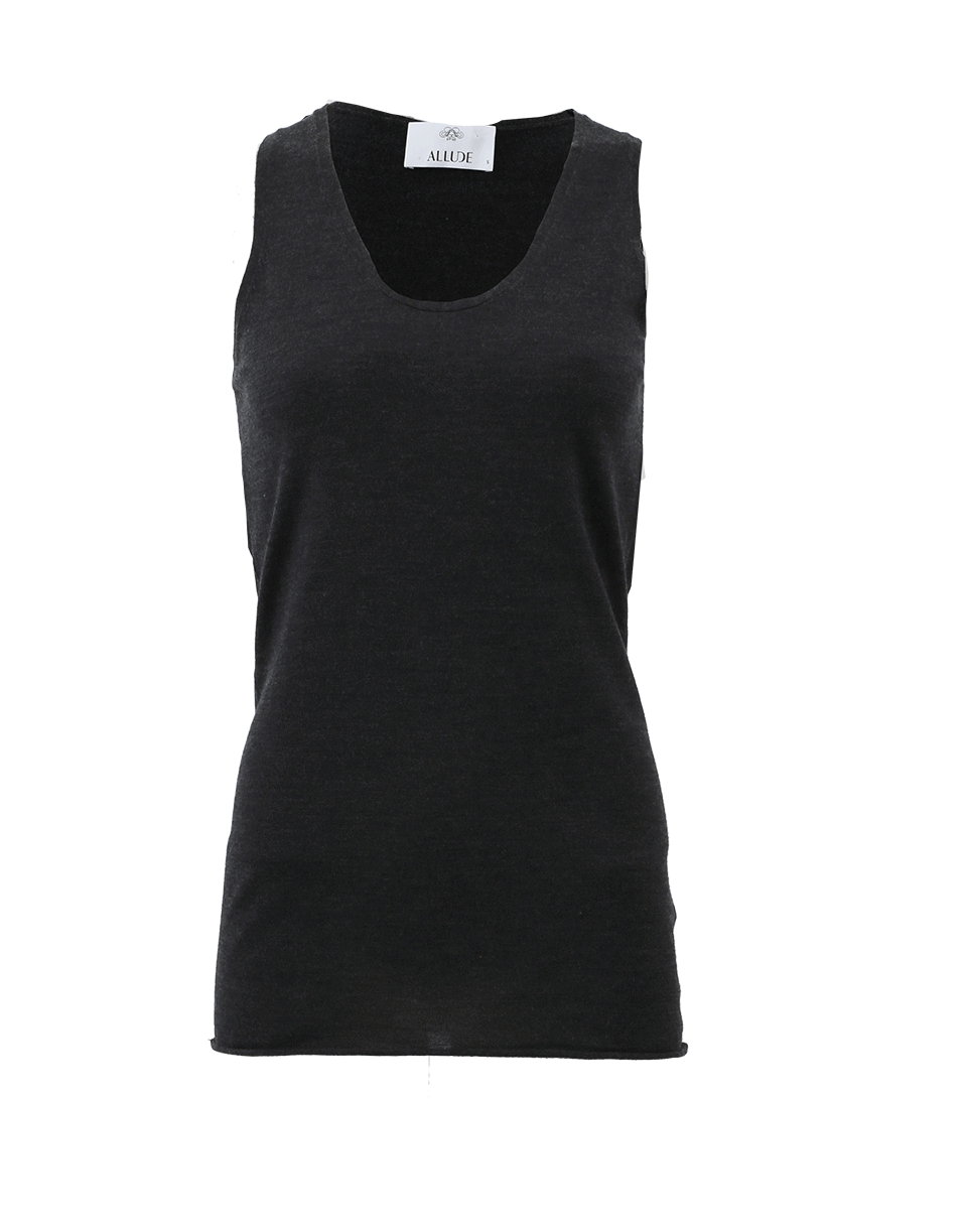 ALLUDE-Scoop Neck Shell-