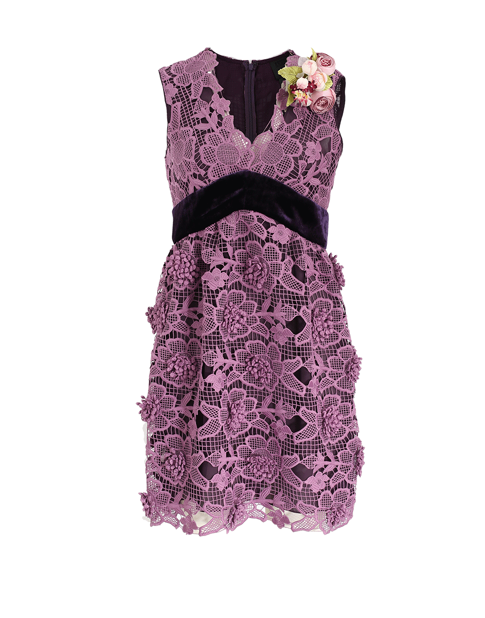 ANNA SUI-Camillia Flower Lace Dress-