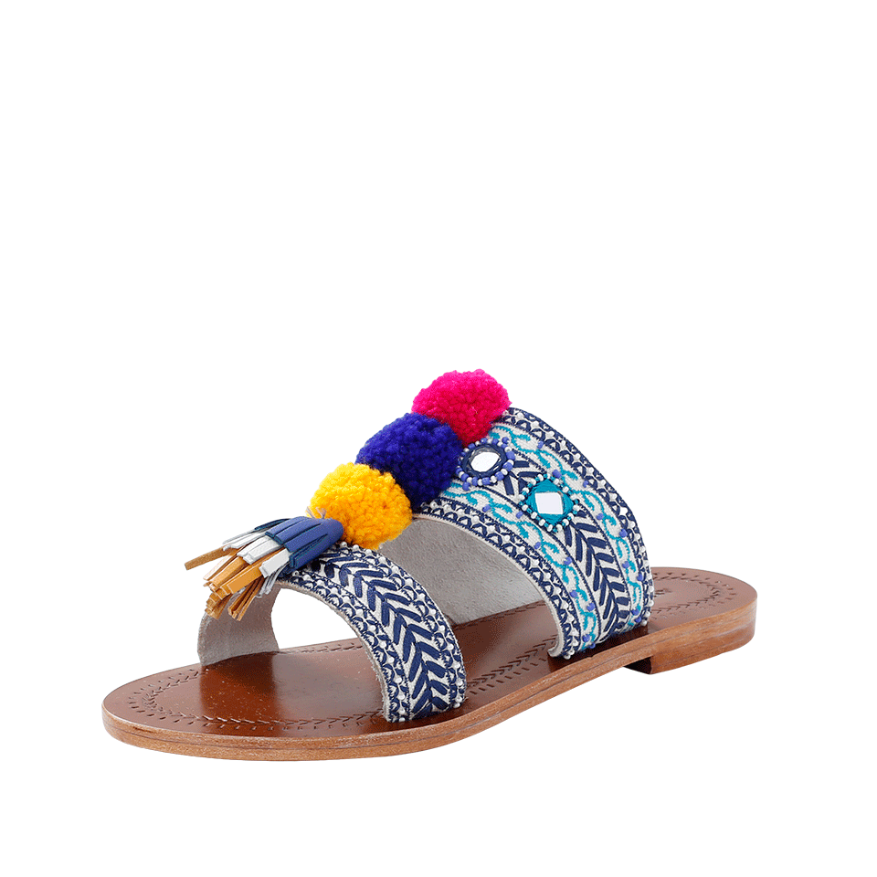 ANTIK BATIK-Pom Pom Slide Sandal-