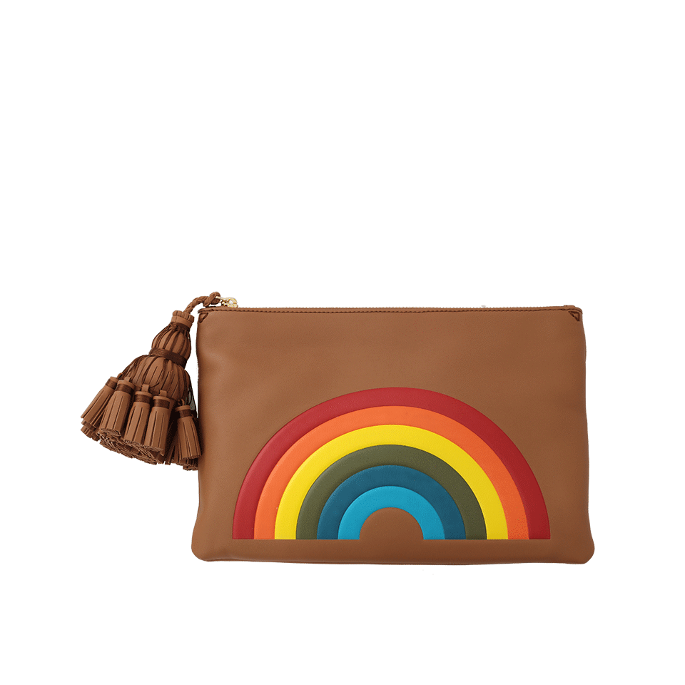 ANYA HINDMARCH-Georgiana Rainbow Bag-CARAMEL