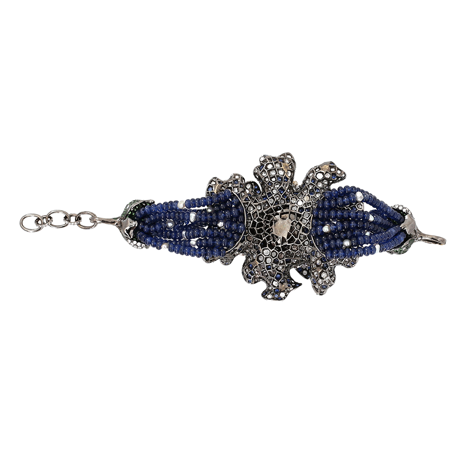 ARUNASHI-Tanzanite Flower Bracelet-BLKGOLD
