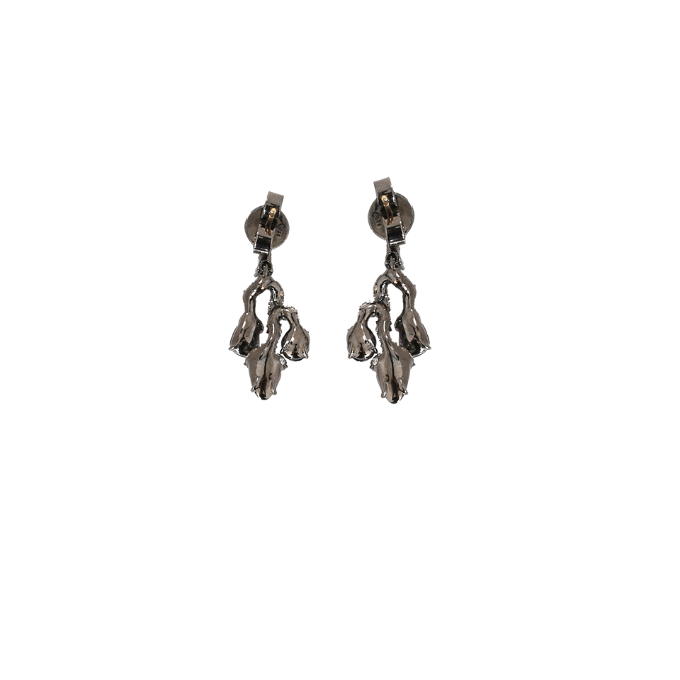 ARUNASHI-Purple Sapphire Branch Earrings-BLKGOLD
