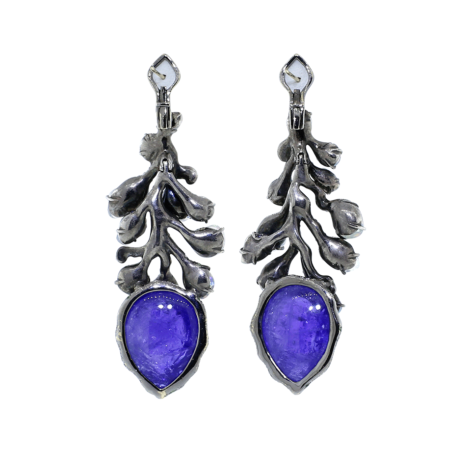 ARUNASHI-Tanzanite And Opal Earrings-BLKGOLD