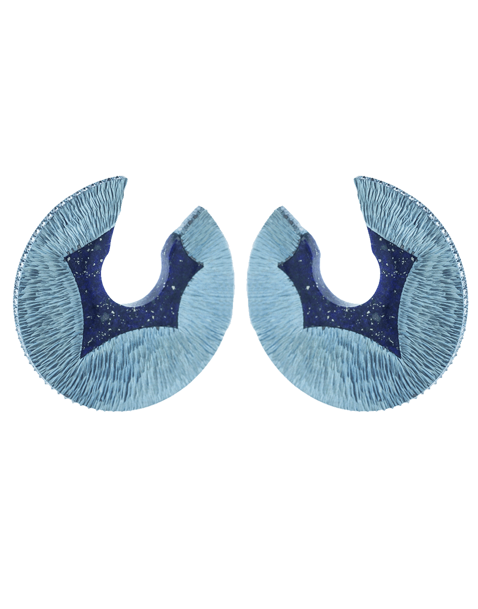 Small Lapis Paper Hoop Earrings JEWELRYFINE JEWELEARRING ARUNASHI   