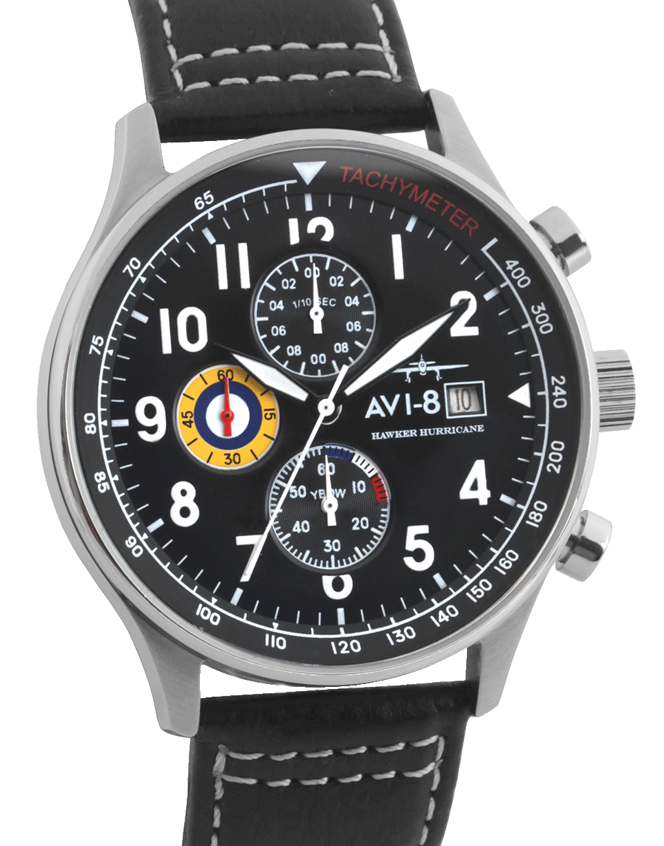 AVI-8-Black Hawker Hurricane Watch-BLACK
