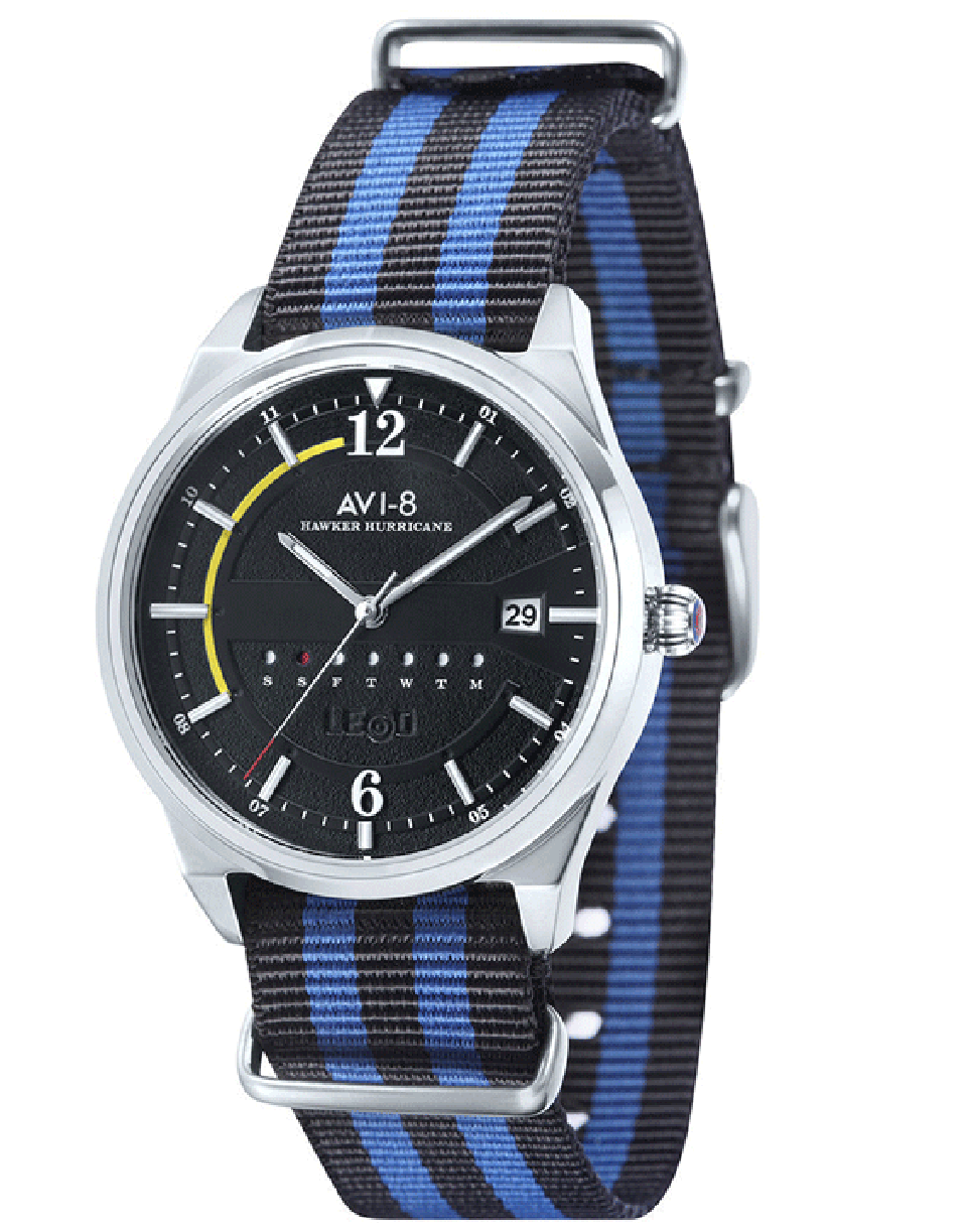 Black and Blue Hawker Hurricane Watch ACCESSORIEWATCHES AVI-8   