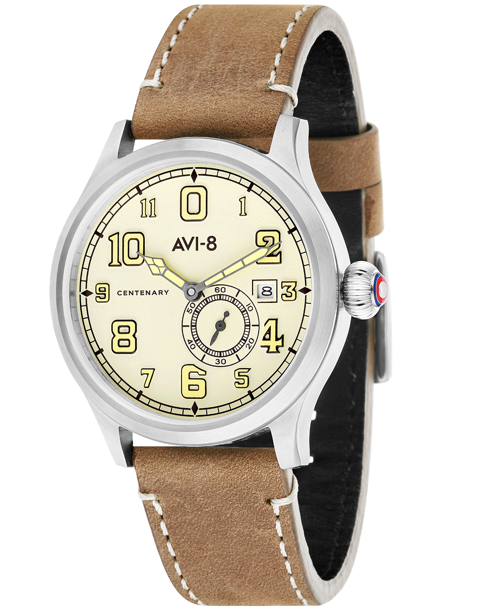 Tan Flyboy Centenary Watch ACCESSORIEWATCHES AVI-8   
