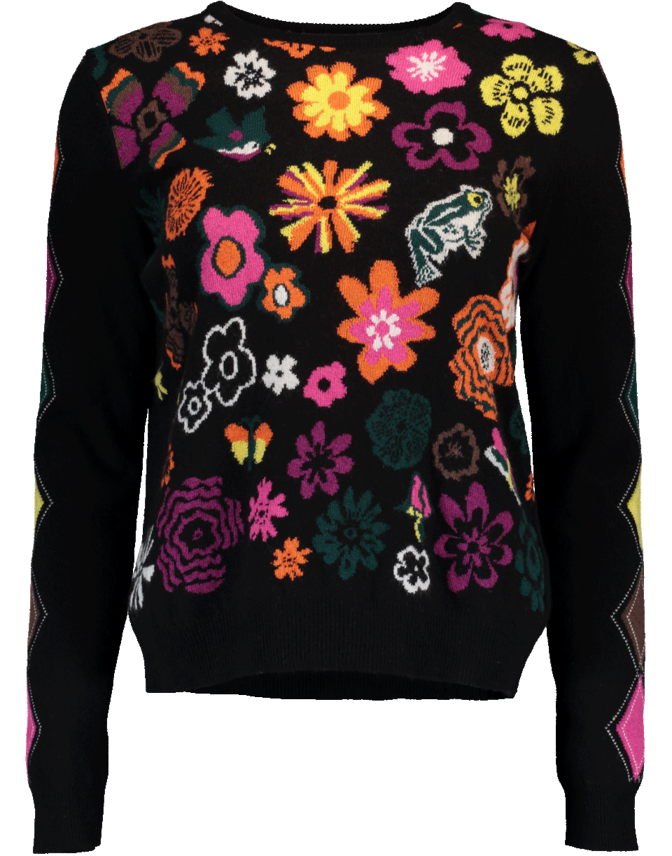 Argyle Printed Pullover CLOTHINGTOPKNITS BLUGIRL   