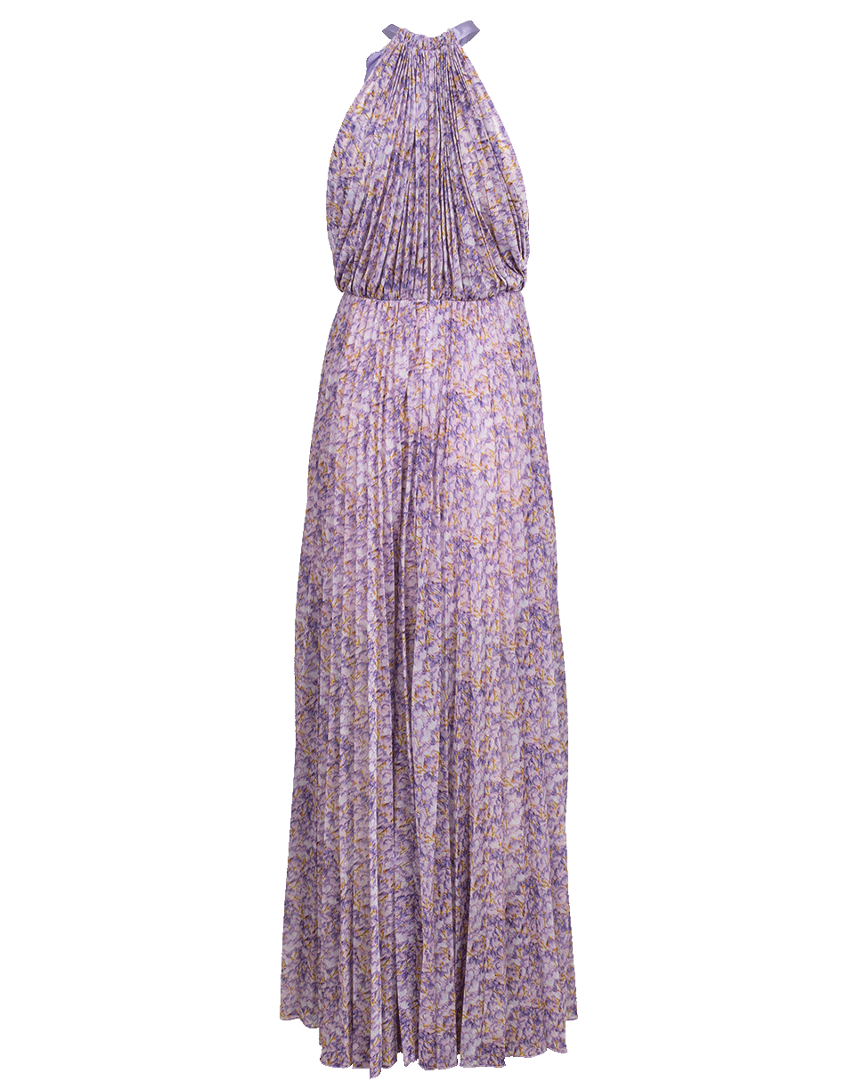 High Neck Pleated Maxi Dress CLOTHINGDRESSCASUAL BLUMARINE   