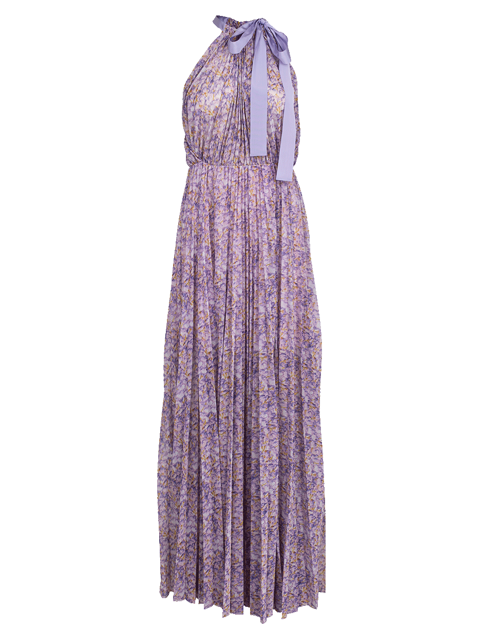 High Neck Pleated Maxi Dress CLOTHINGDRESSCASUAL BLUMARINE   
