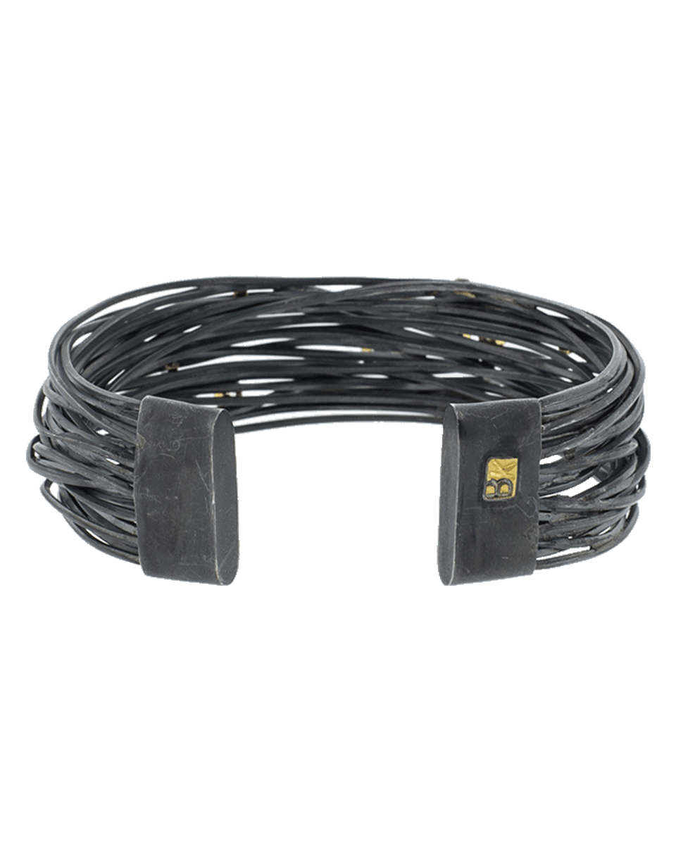 BOAZ KASHI-Diamond Wire Wrap Cuff Bracelet-SILVER