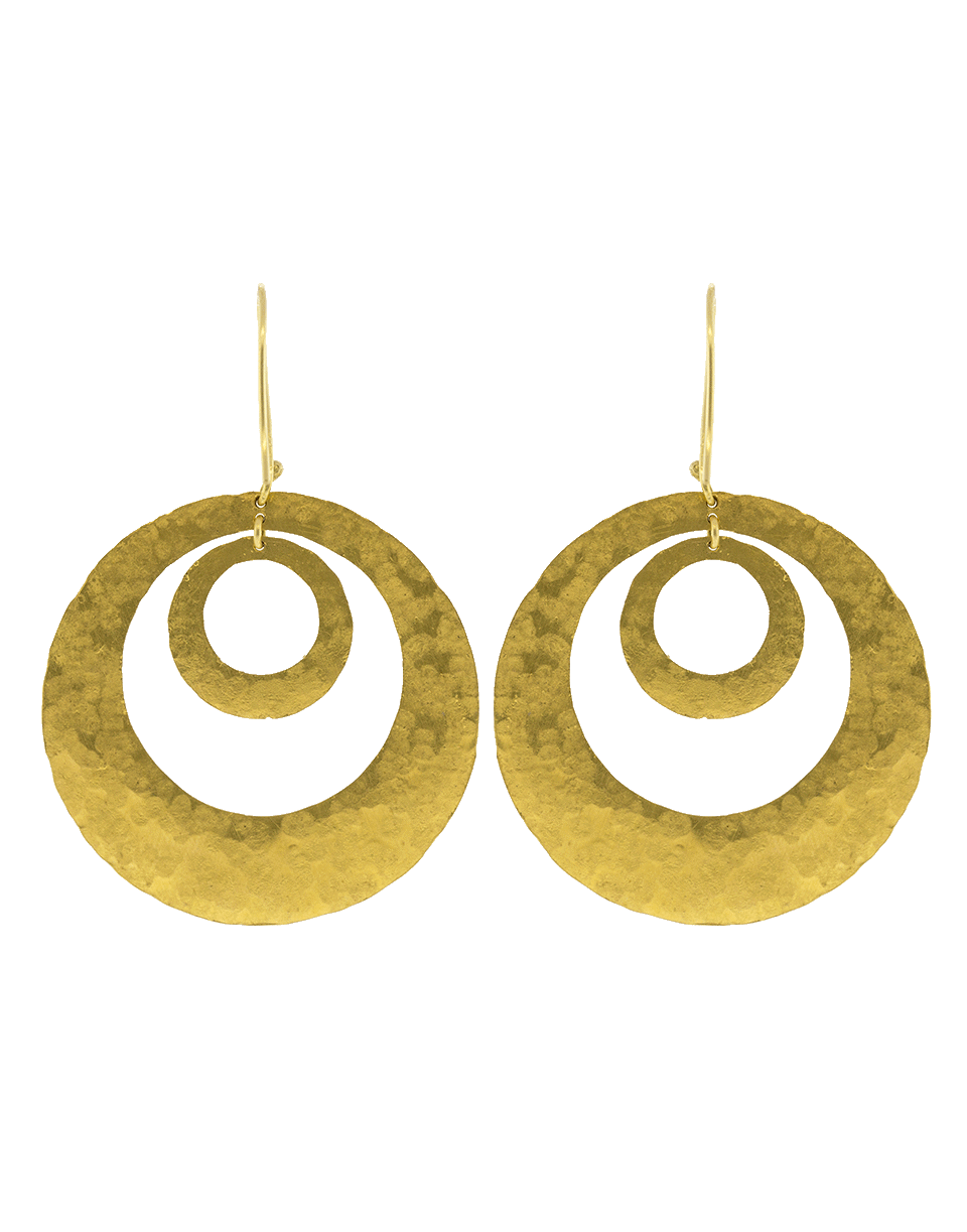 BOAZ KASHI-Circle Hoop Earrings-YELLOW GOLD