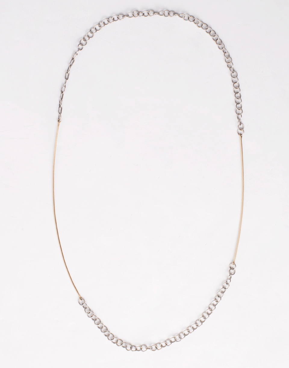 BOAZ KASHI-Pure Chain Station Necklace-YELLOW GOLD