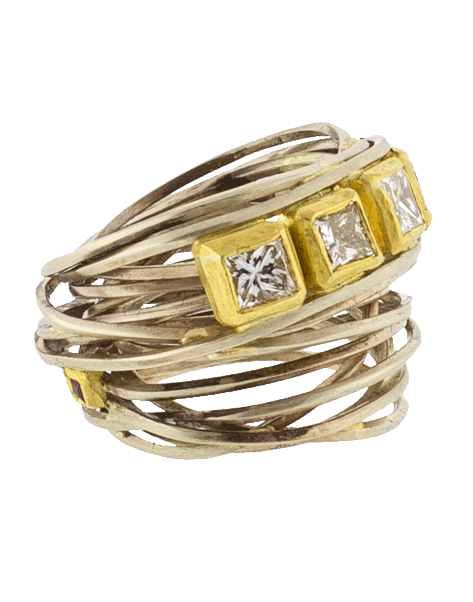 BOAZ KASHI-Princess Wire Wrap Ring-WHITE GOLD