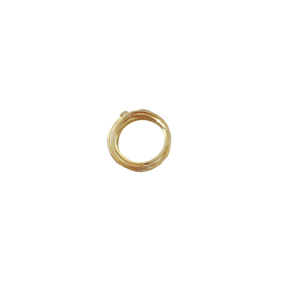 BOAZ KASHI-Pink Tourmaline And Diamond Wire Wrap Ring-YELLOW GOLD