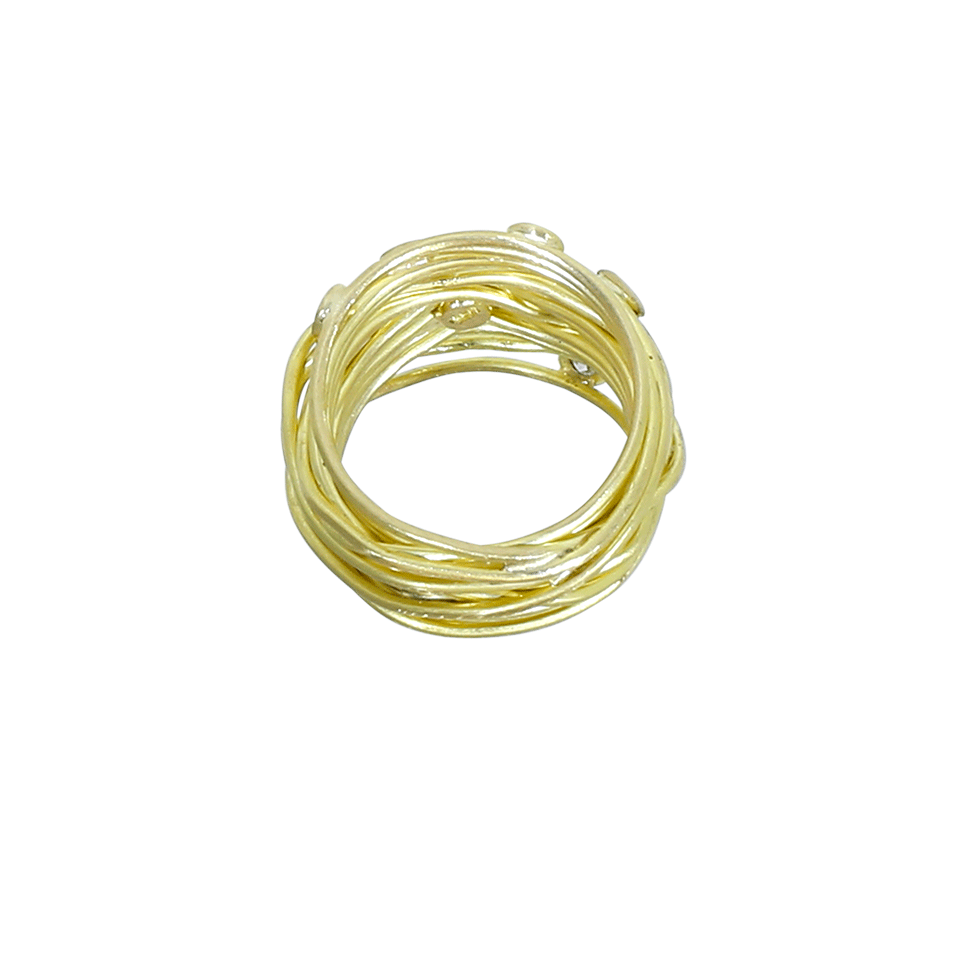 BOAZ KASHI-Diamond Wire Wrap Ring-YELLOW GOLD