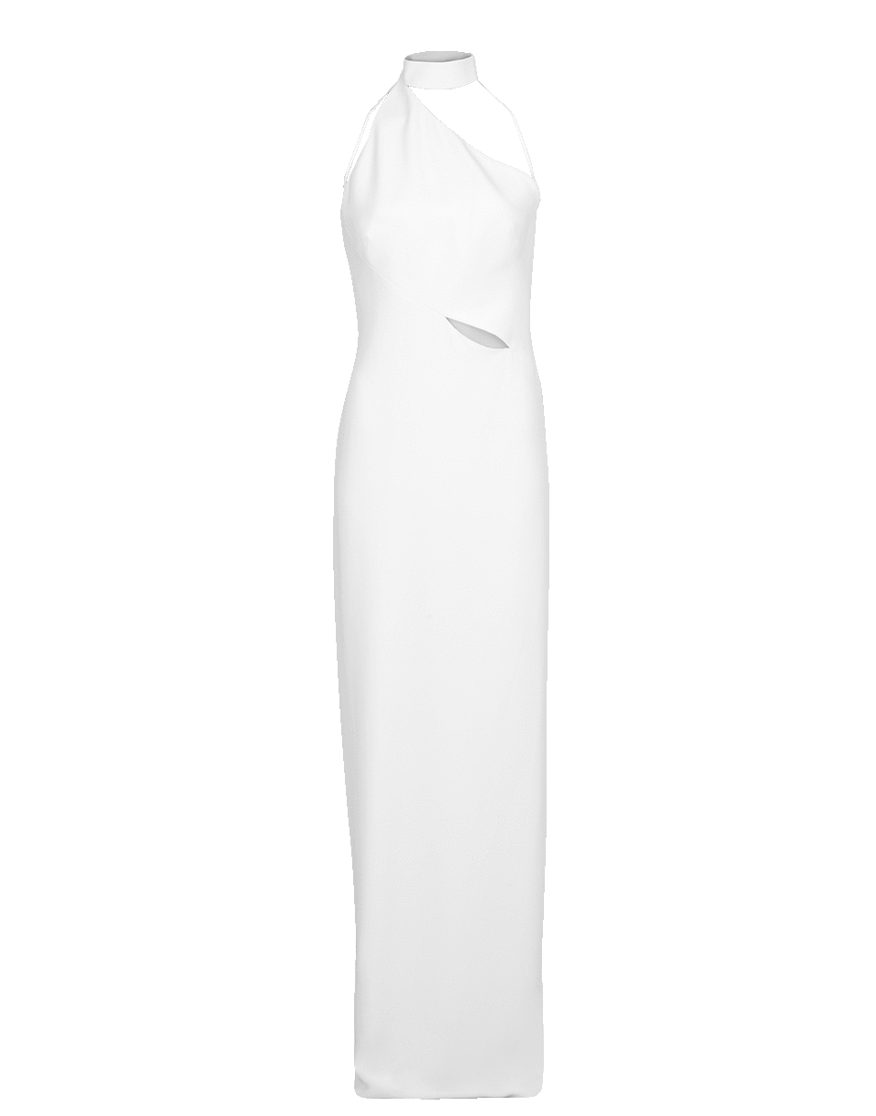 BRANDON MAXWELL-Asymmetrical One Shoulder Gown-WHITE