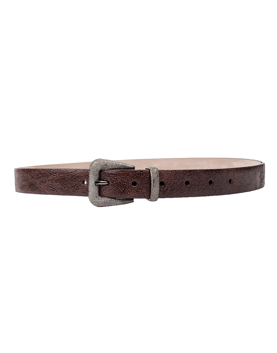 BRUNELLO CUCINELLI-Crinkle Leather Western Belt-