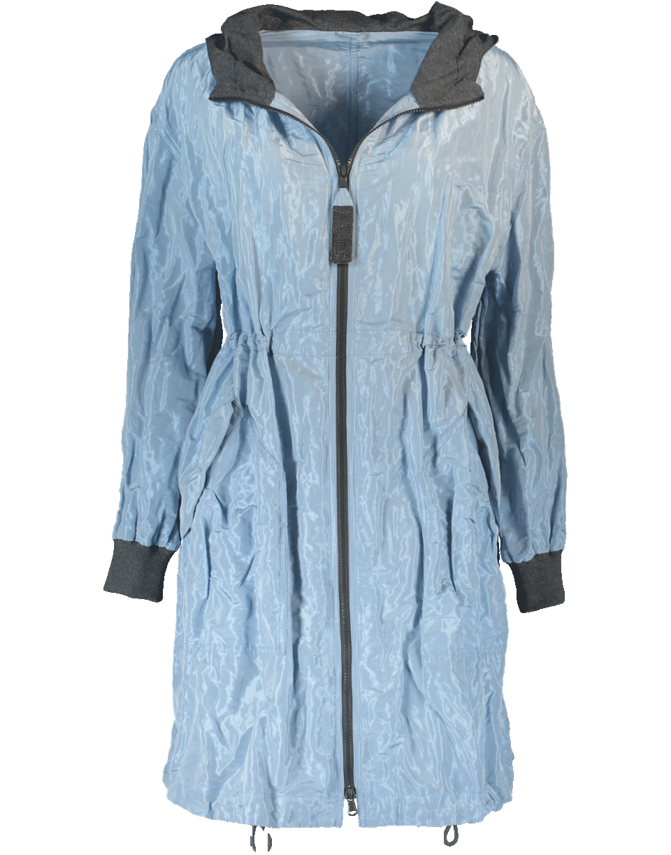 Futuristic Taffeta Hooded Coat CLOTHINGCOATMISC BRUNELLO CUCINELLI   