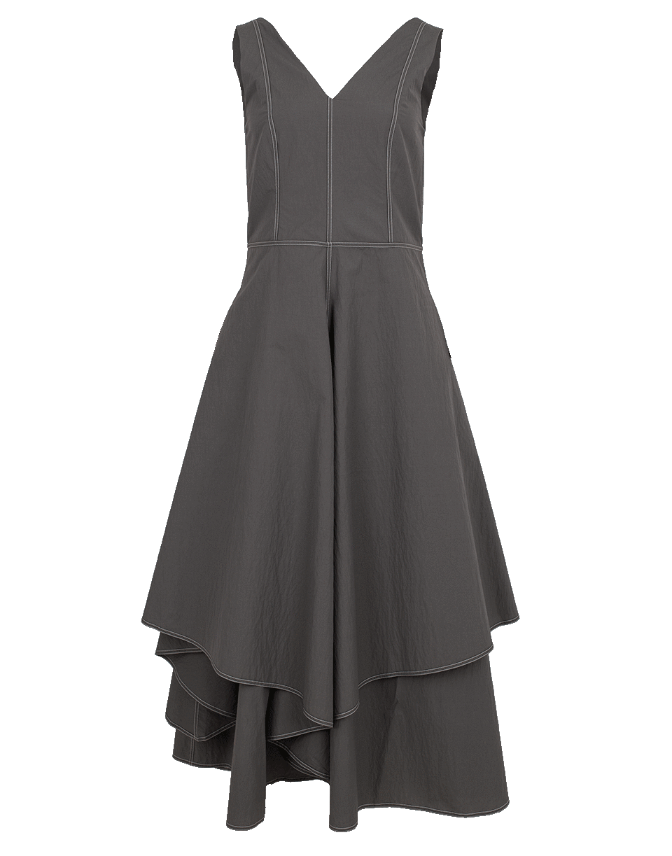 BRUNELLO CUCINELLI-Dress With Asymmetrical Layered Skirt-