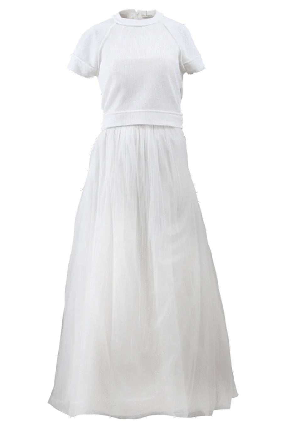 BRUNELLO CUCINELLI-Pullover With Strapless Tulle Gown-VANILLA