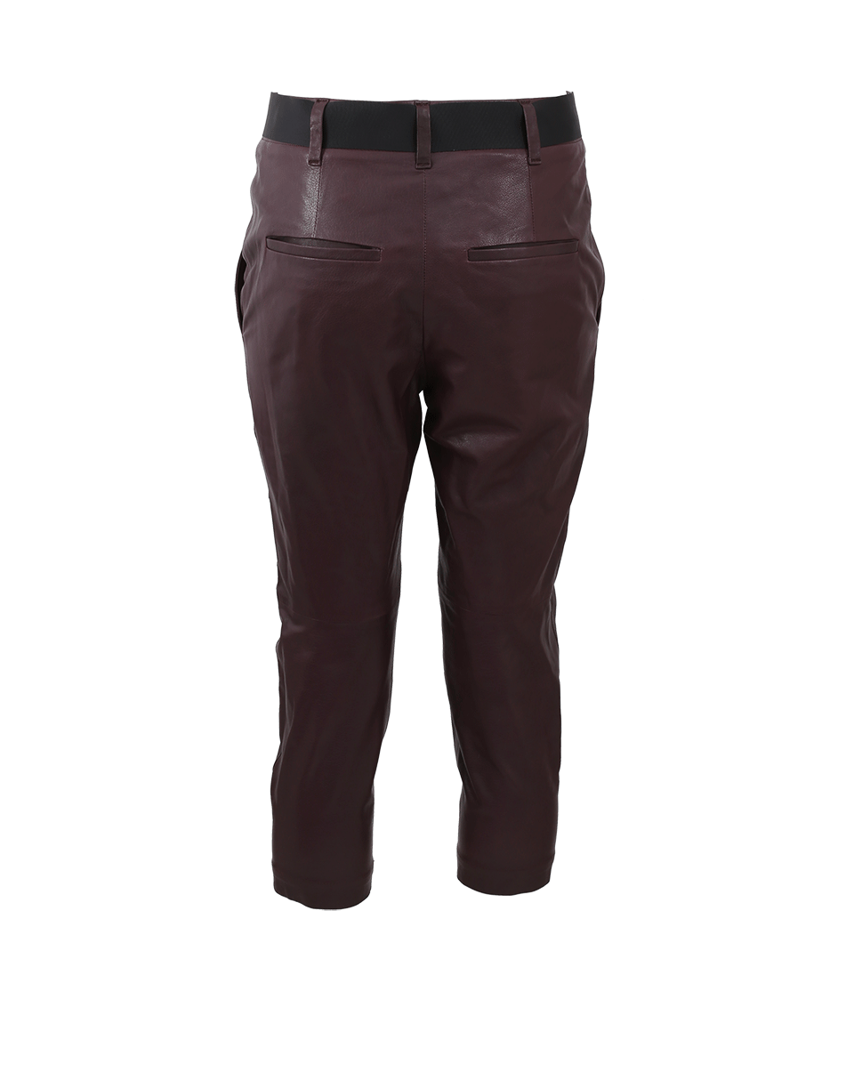 BRUNELLO CUCINELLI-Belted Leather Jogger-
