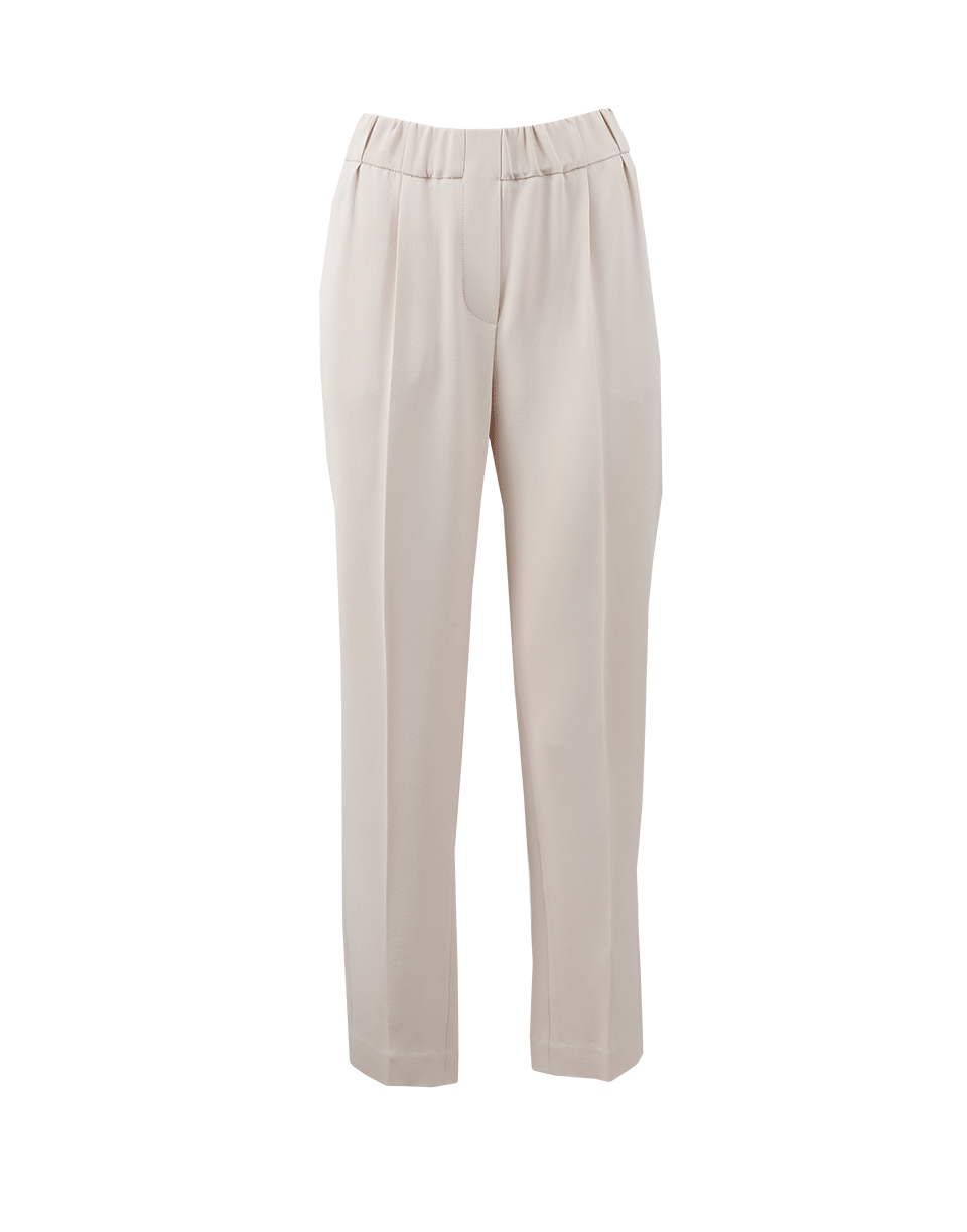 BRUNELLO CUCINELLI-Silk Crepe Pull-On Pant-BUTTER