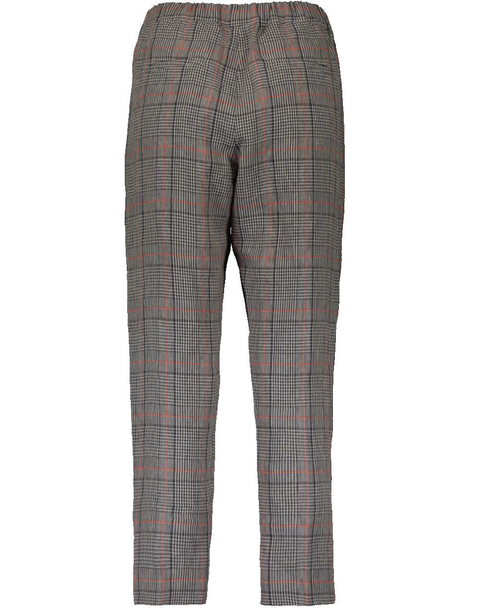 BRUNELLO CUCINELLI-Grossgrain Ribbon Linen Pant-GRY/GING