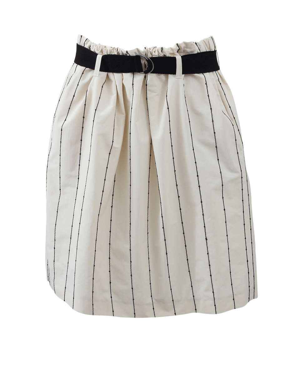 BRUNELLO CUCINELLI-A-Line Skirt With Paillette Stripes-