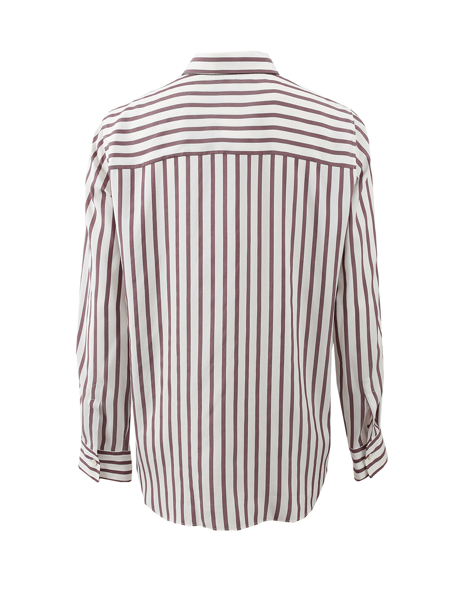BRUNELLO CUCINELLI-Striped Collared Shirt-