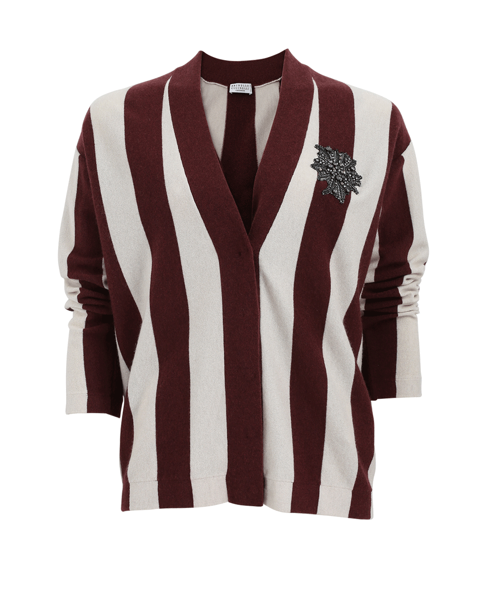 Cricket Stripes Cardigan CLOTHINGTOPCARDIGAN BRUNELLO CUCINELLI   