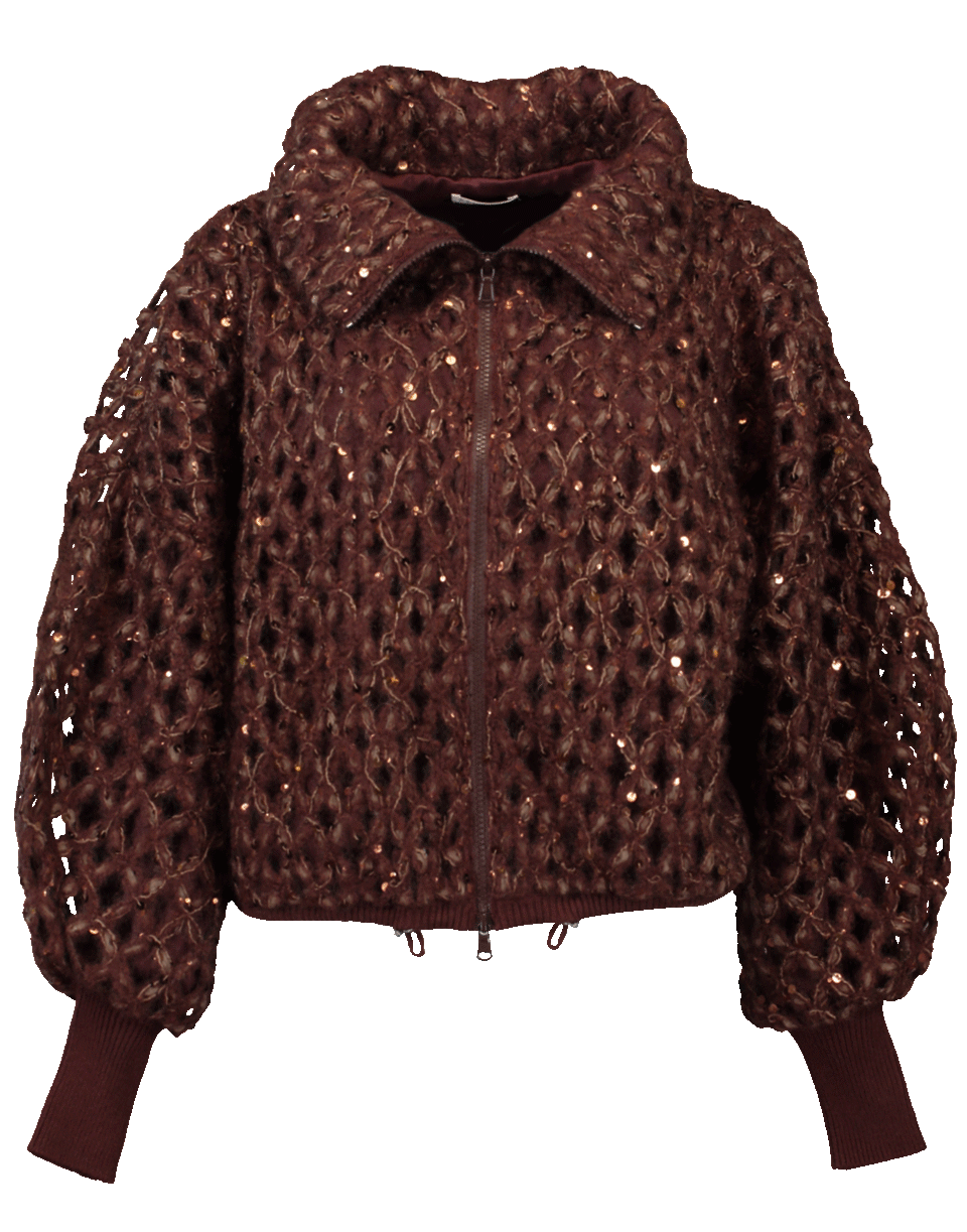 Luxury Net Zip Jacket CLOTHINGTOPCARDIGAN BRUNELLO CUCINELLI   