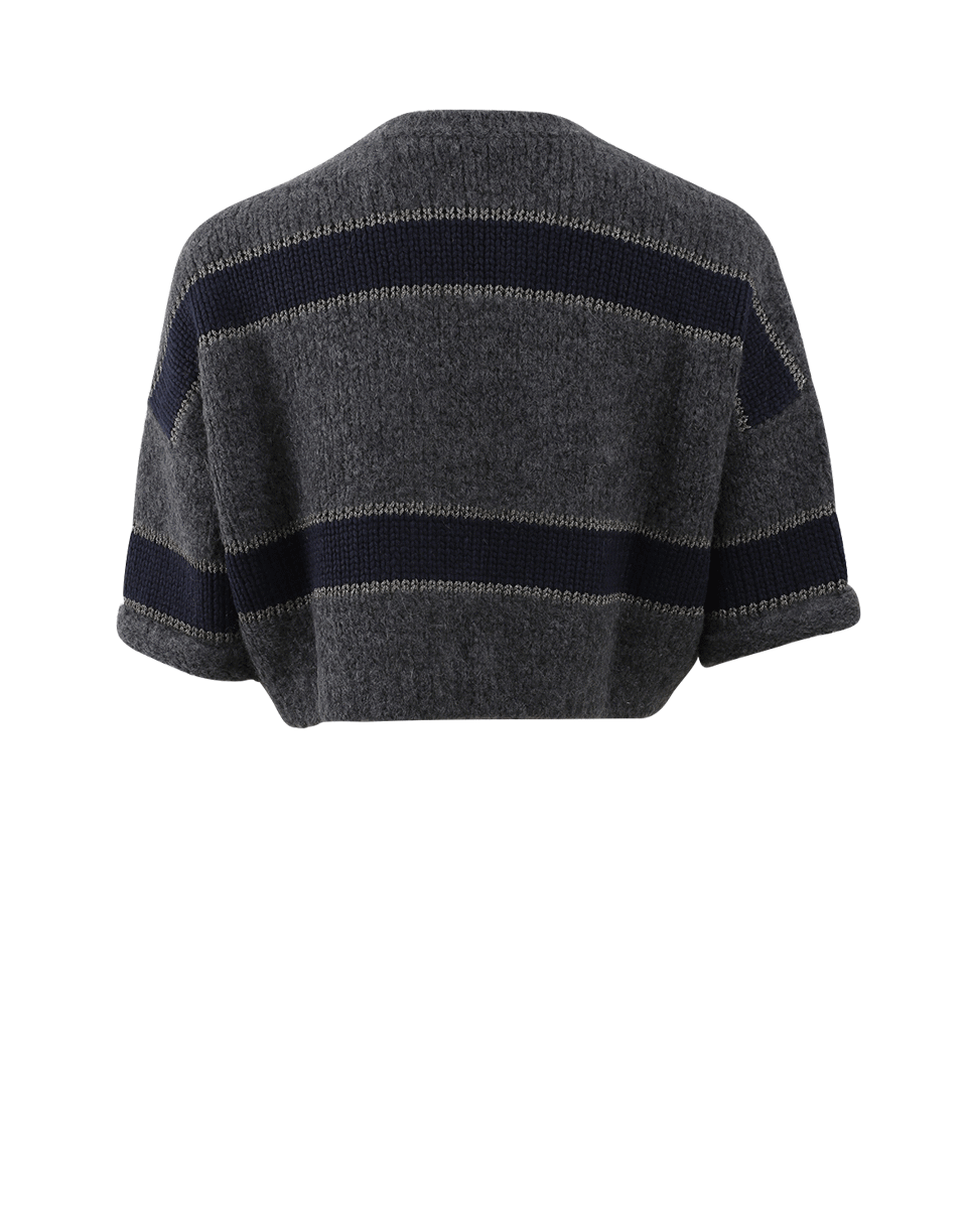 BRUNELLO CUCINELLI-Wide Stripe Pullover Top-