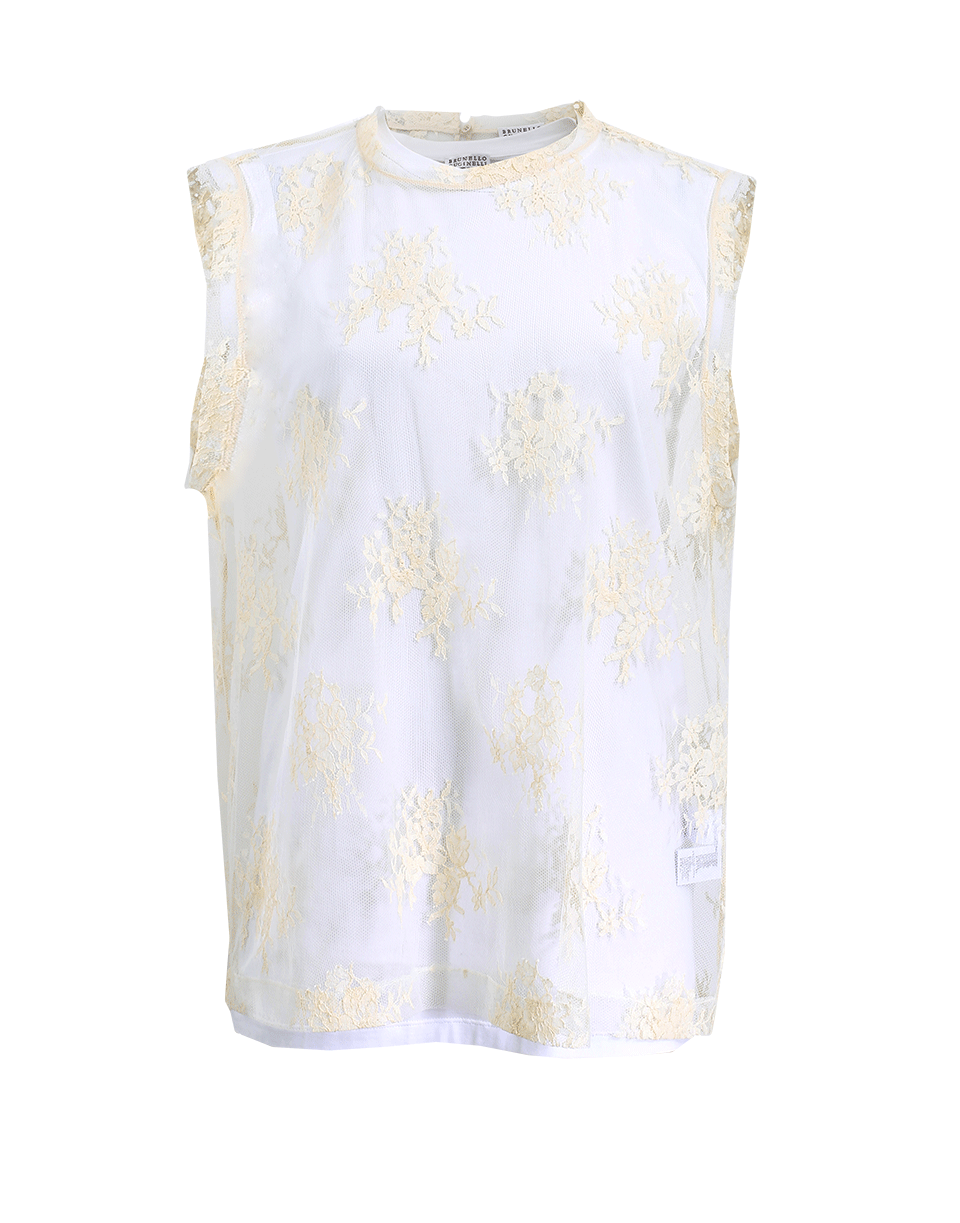 Lace Over Tee Top CLOTHINGTOPMISC BRUNELLO CUCINELLI   