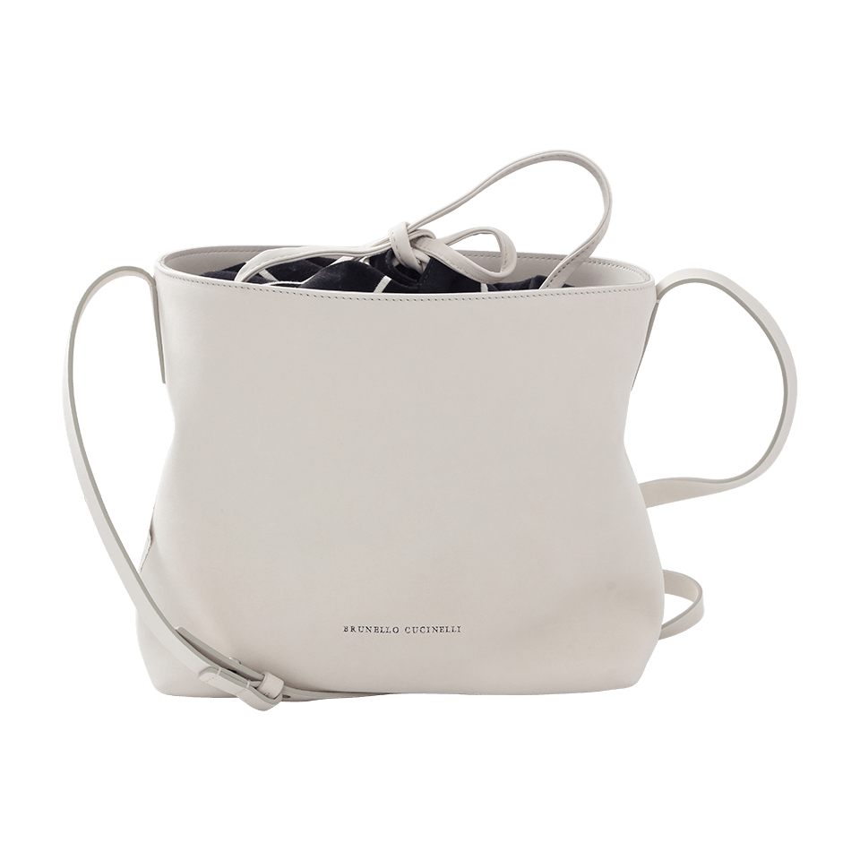 BRUNELLO CUCINELLI-Mini Leather Bucket-SHELL