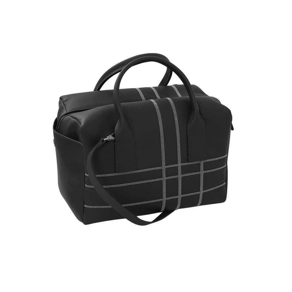 BRUNELLO CUCINELLI-Leather Monili Bowler Bag-ONYX