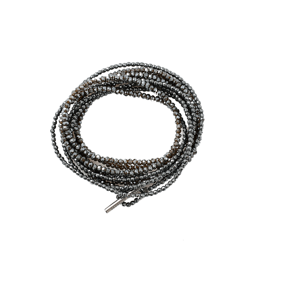 BRUNELLO CUCINELLI-Hematite Glass Necklace And Bracelet-GRN/GREY